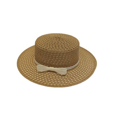 透气镂空大檐平顶礼帽女夏季出游