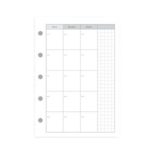 m5内页A8手帐本活页纸替芯日月周计划读书观影理财空白三折页67mm