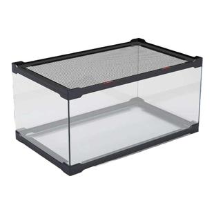 宠物蜥蜴保温箱爬虫玻璃缸爬宠恒温饲养箱睫角守宫仓鼠水陆两栖缸