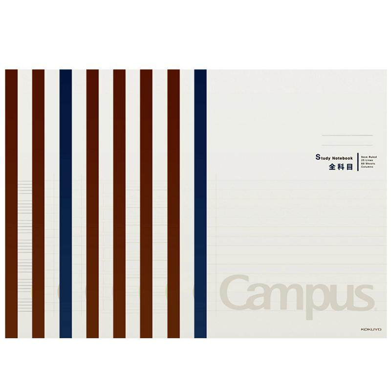 KOKUYO日本国誉Campus科目学习本学生用课堂错题笔记本B5方格本女网格英语薄分栏备注作文记事本软面抄A5本子