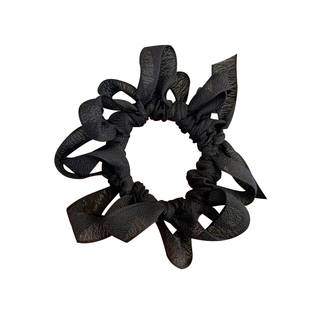 韩国东大门同款褶皱蝴蝶结发圈女高级感扎丸子头发绳百搭编织头绳