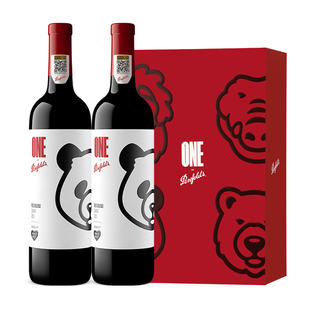 奔富一号红酒加州棕熊联名款送礼盒装官方正品原瓶进口干红葡萄酒