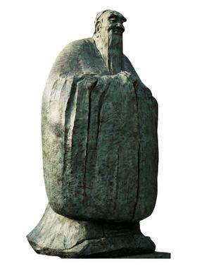 抽象派艺术孔子圣人玻璃钢仿铜雕塑户外校园景观小品广场名人摆件