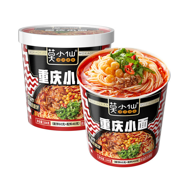 莫小仙重庆小面食速食食品方便面夜宵整箱批发早餐泡面酸辣粉桶装