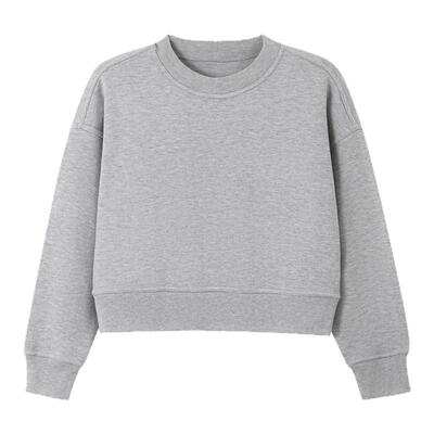 [Texture]bbfer本依凡WTSZZ0052秋季灰色卫衣女都市上衣减龄外套