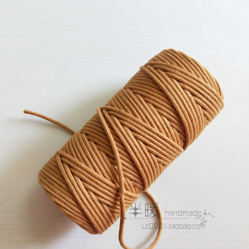 Macrame编织绳棉绳包芯绳挂毯绳编包手编包纯棉21支绳子暖色系
