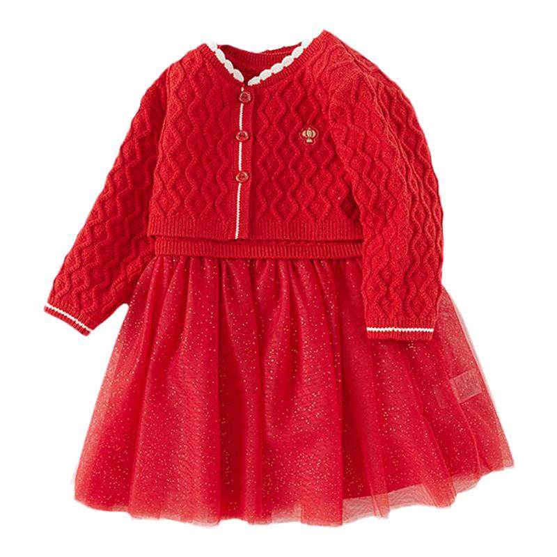 巴拉巴拉针织衫套装女童拜年服萌