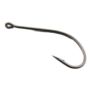 管付丸世鱼钩圈柄带孔有倒刺歪嘴钩微物小号野钓鲫鱼白条挂蚯蚓钩