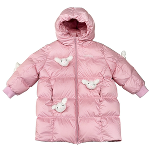 Qimoo淇木25冬季新款童装女童乐园系列长款羽绒服QSS4YP128A