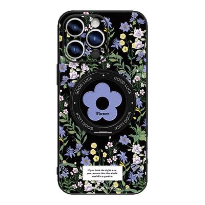 紫色物语适用苹果17Promax手机壳新款ip15磁吸带支架iPhone16Pro保护套14支点高级感Ho3创意可爱13pm女全包