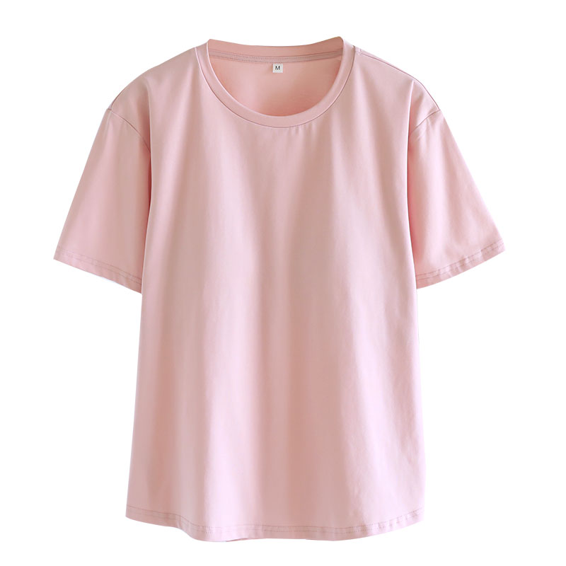 2026新款莱卡棉带胸垫睡衣上衣女夏季免文胸百搭家居短袖薄款T恤