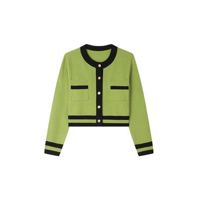 白鹿语小香气质圆领长袖外套