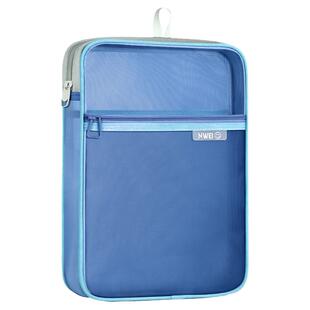 华杰透明文件袋L型大开口科目分类袋档案袋小学生补习袋手提拎书袋莫兰迪试卷袋加厚网纱拉链袋收纳袋作业袋