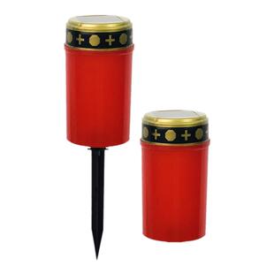 太阳能电子墓地灯天黑自动亮上坟墓蜡烛灯户外防水佛灯墓前长明灯