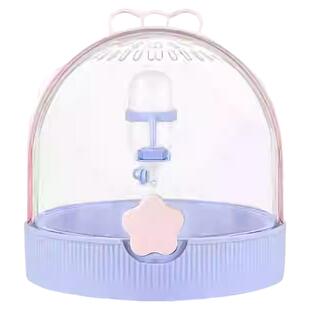 鹦鹉外出笼亚克力全景透明斜跨小鸟户外专用手提遛鸟便携笼子