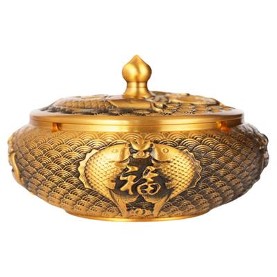 黄铜烟灰缸创意个性潮流客厅家用