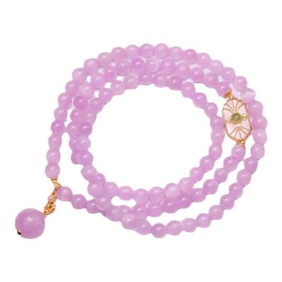 夜宴皇后紫锂辉薰衣草紫水晶手串