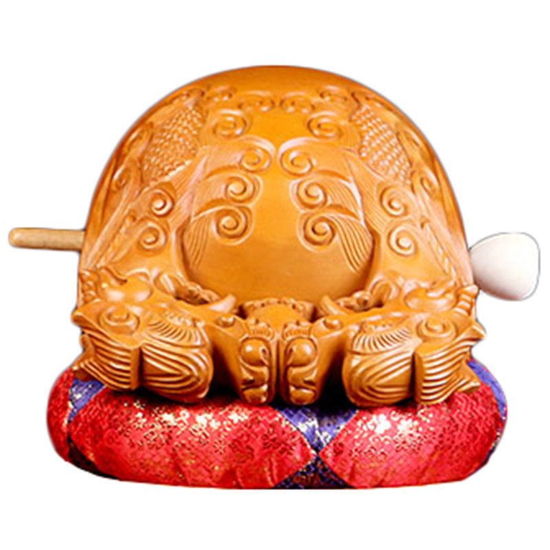 寺庙法器木鱼实木大号圆通佛具