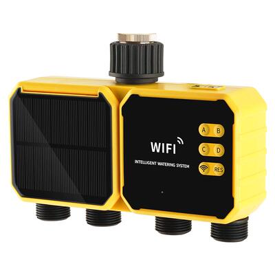 太阳能WiFi远程四路独立控制喷淋雾化喷头别墅浇花手机控制系统