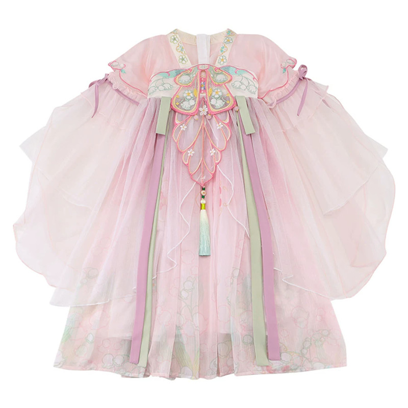 女童汉服襦裙刺绣流苏