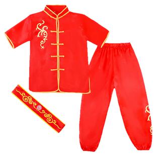 六一儿童武术表演服短袖男女中小学生春运动会演出服装太极中国风