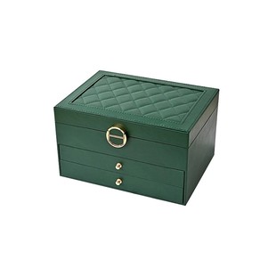 首饰盒黄金2025高档精致耳环项链耳钉饰品收纳盒抽屉大容量带锁