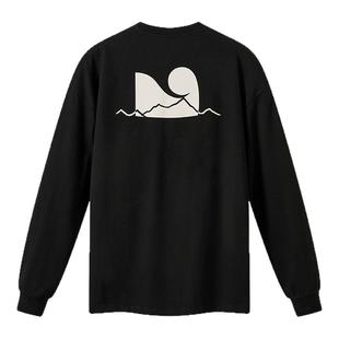 714street美式复古印花长袖T恤男2025秋季纯棉落肩袖宽松情侣上衣