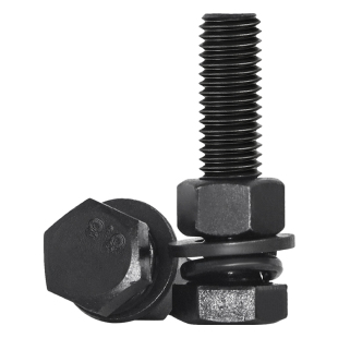 8.8级高强度外六角半牙螺丝螺母大全批发套装加长M5M6M8M10M12M16