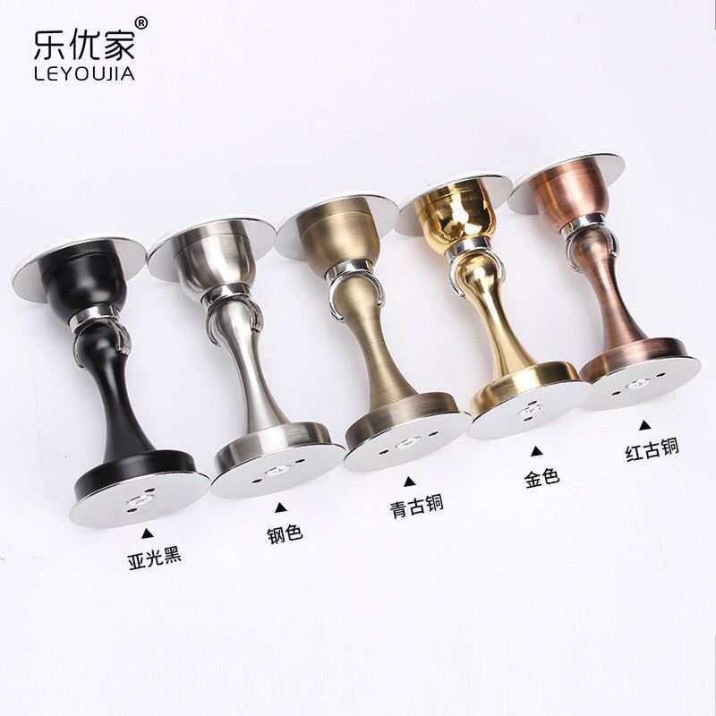 批发加厚免打孔304不锈钢黑色碰墙门吸门高地阻器门吸强磁吸磁顶