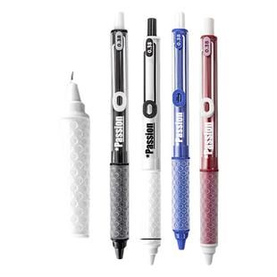 特莱洛新款0.38MM极细按动中性笔高颜值速干黑红蓝学生考试刷题笔