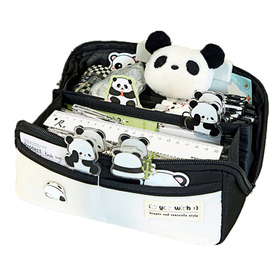 11层超大容量！熊猫笔袋