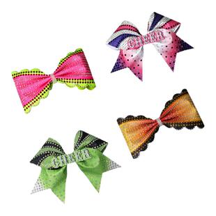 恋上啦啦操比赛头饰校园啦啦队头花爵士舞蹈蝴蝶结头饰可换字母