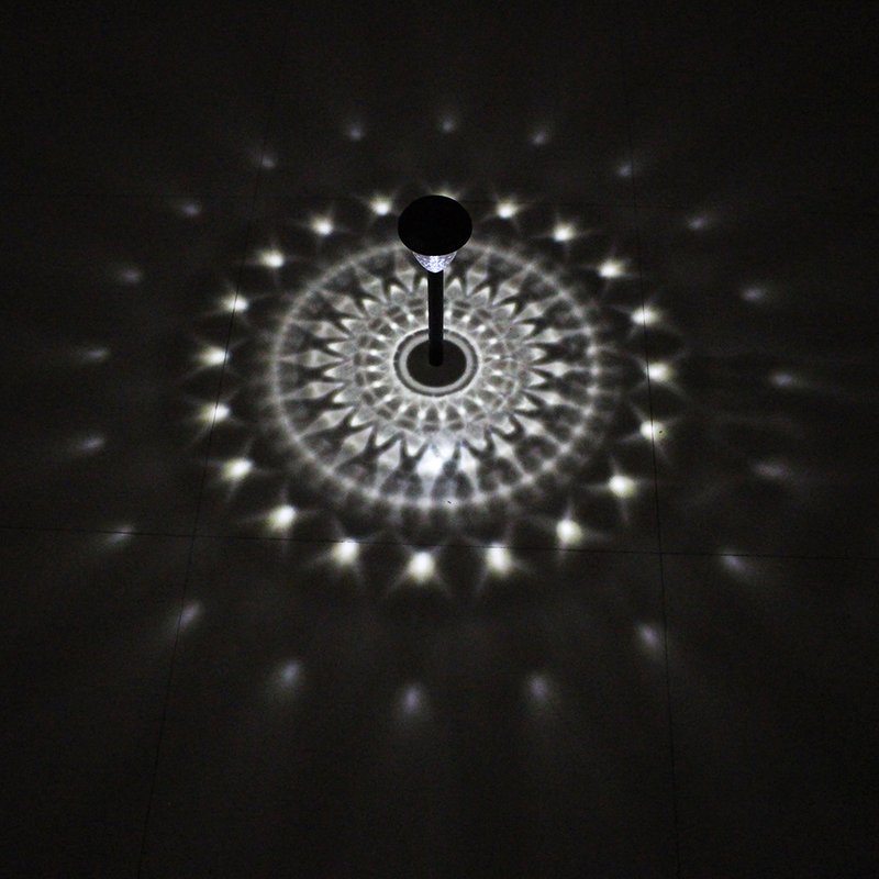 跨境新品太阳能户外庭院灯路径插波纹花园LED灯照明景观草坪地