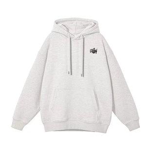 300斤加大码加绒不起球青少年杏色加绒卫衣秋冬季宽松慵懒风上衣