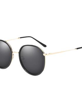 墨镜cyxus偏光圆框显瘦太阳眼镜