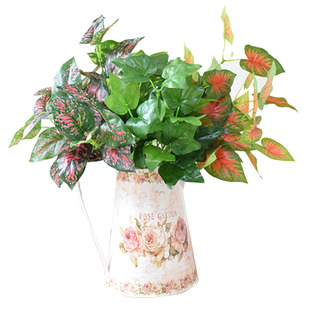 仿真蕨类植物背景墙假花仿真草绿植假草装饰花草绿草大波斯草叶