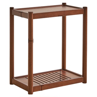 实木电脑主机置物架托架多层移动托盘架子台式机箱架增高架子边几