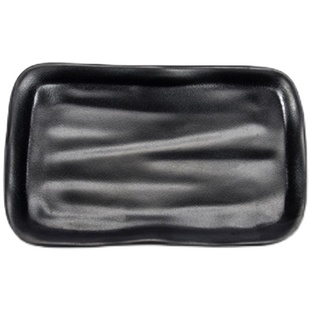 密胺黑色潮汕牛肉盘子火锅店餐具配菜盘子商用长方形烧烤店专用盘