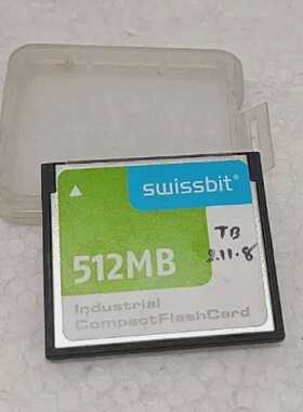 A lot of 7 pcs Swissbit 512 mb compact flashcard SFCF0512H1B