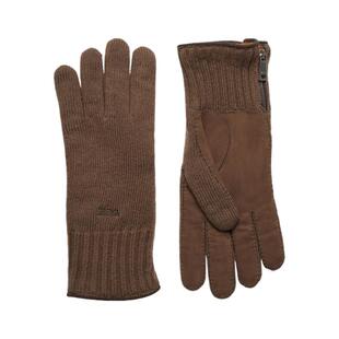 【礼物】ZEGNA杰尼亚配饰冬季新品棕色Oasi Cashmere羊绒手套