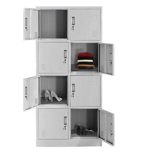 钢制办公文件柜铁皮柜员工储物柜鞋柜多门碗柜餐具柜八门更衣柜子