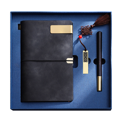 2025新款笔记本礼盒套装高档书签定制可印logo高颜值签字笔学校活动企业年会伴手礼品随身便携A6复古手账本子