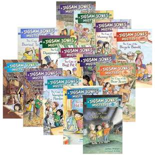 小侦探琼斯系列14册套装 英文原版 Jigsaw Jones 英文版 青少年课外阅读章节书 进口英语儿童侦探冒险推理章节小说