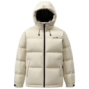 【高充绒量】鸭鸭羽绒服女情侣款冬季短款连帽面包服加厚保暖外套