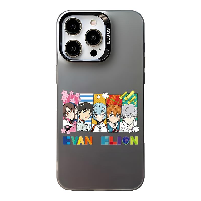 EVA福音战士绫波丽适用于苹果15promax手机壳iPhone14个性13/12/11镭射壳XR彩银x防摔潮牌银色渚薰