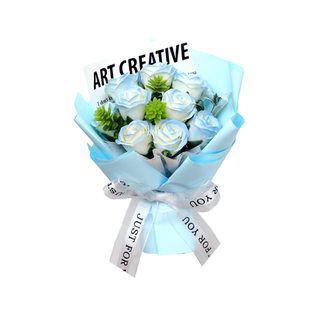 迷你小花束口袋小花永生花仿真花玫瑰花一朵花伴手礼生日礼物女生