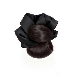 丸子头假发抓夹式假发发圈盘发神器假发包自然蓬松增发量盘发发包