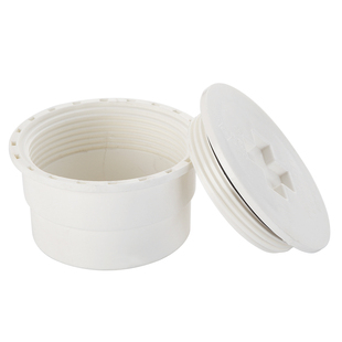 PVC水管清扫口排水管堵头帽检查扣配件地面扫除口管帽堵50/75/110