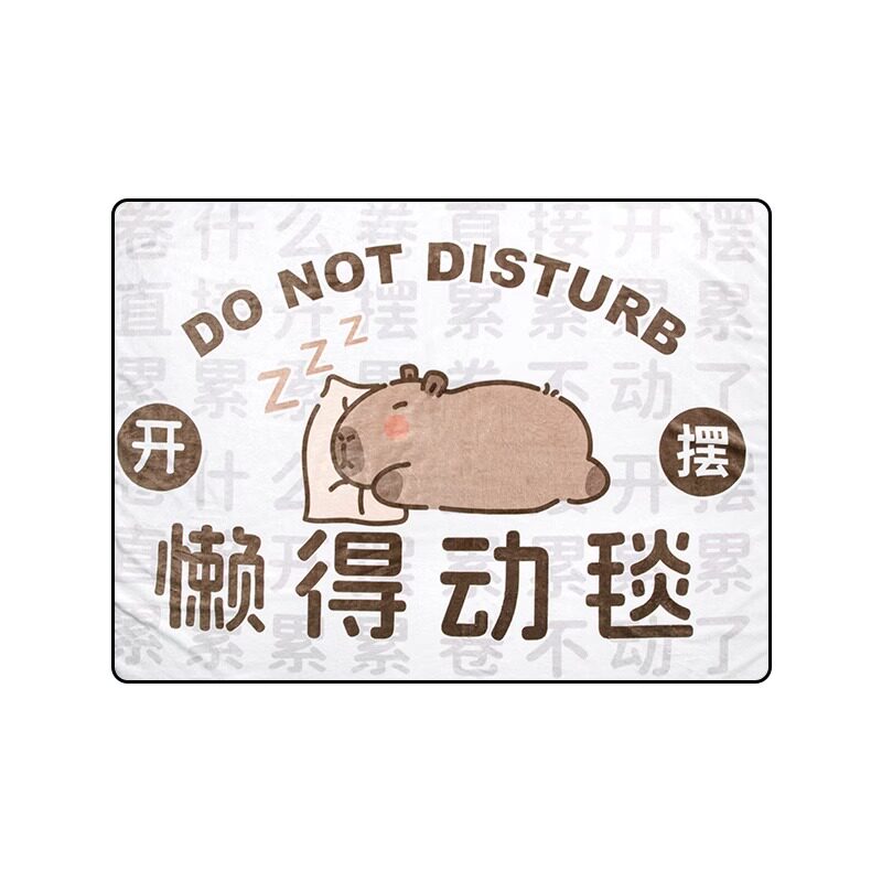 卡皮巴拉办公室学生午睡休闲毛毯薄款空调沙发披肩盖腿小毯子盖毯
