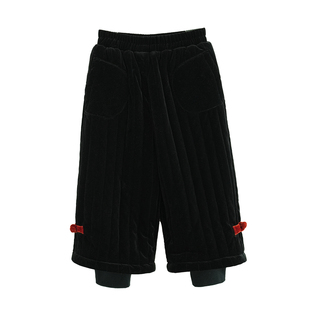 砚台家童装男童新中式休闲裤冬装款直筒裤宝宝拜年服儿童黑色裤子